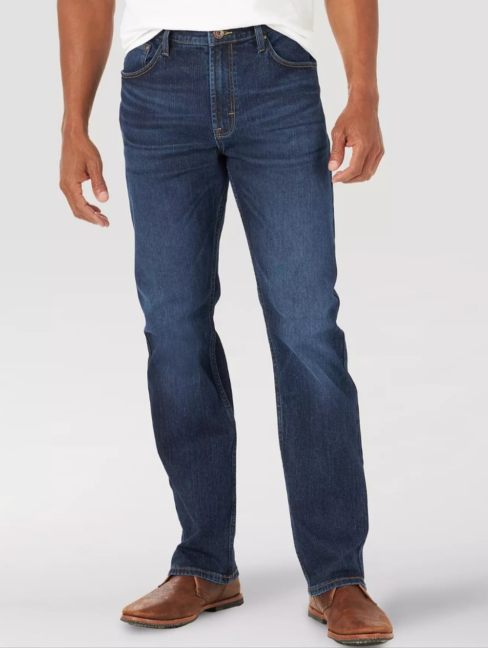 WRANGLER Men's/Junior's Straight Jeans - Dark Blue, Size 30x32, Like New